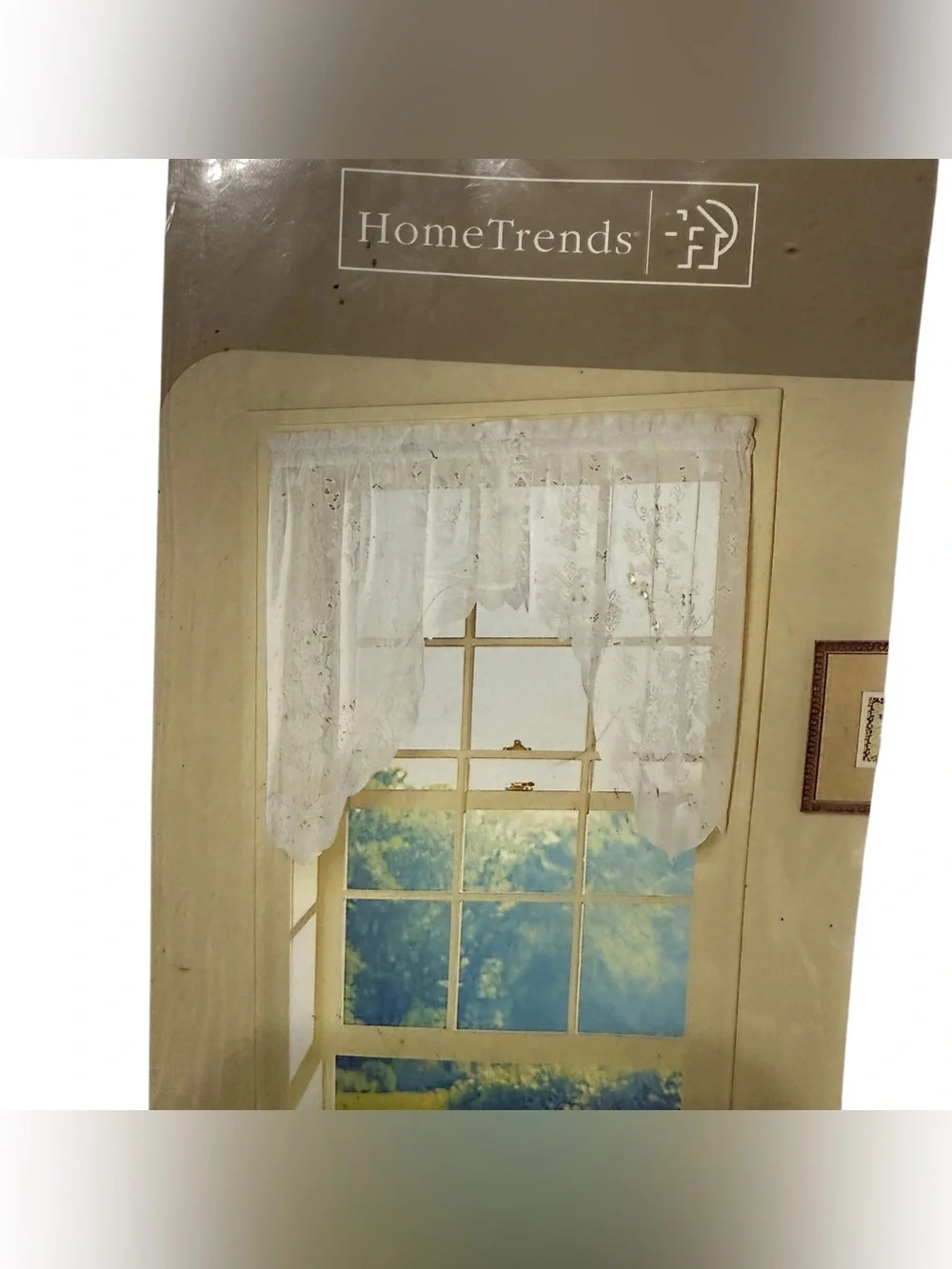 Home Trends Lace 1 Swag Pair Window White 58”x36” Dawn